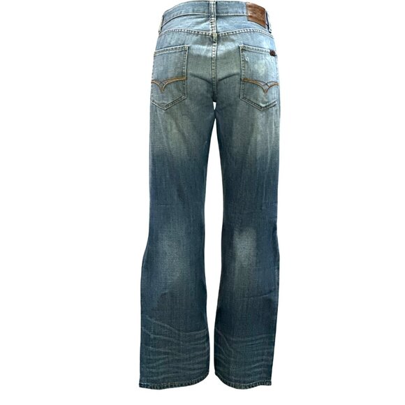 Seven7 Vintage Flared Jeans Floral Paisley Bell Bottom Design Leg Inserts Sz 32 - Picture 3 of 16